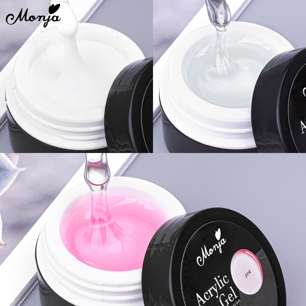 Gel đắp nối dài móng tay MONJA nhanh chóng nhiều màu sắc tùy chọn 15ml