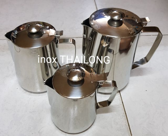 Ca đánh sữa inox cao cấp 304 có nắp đủ dung tích