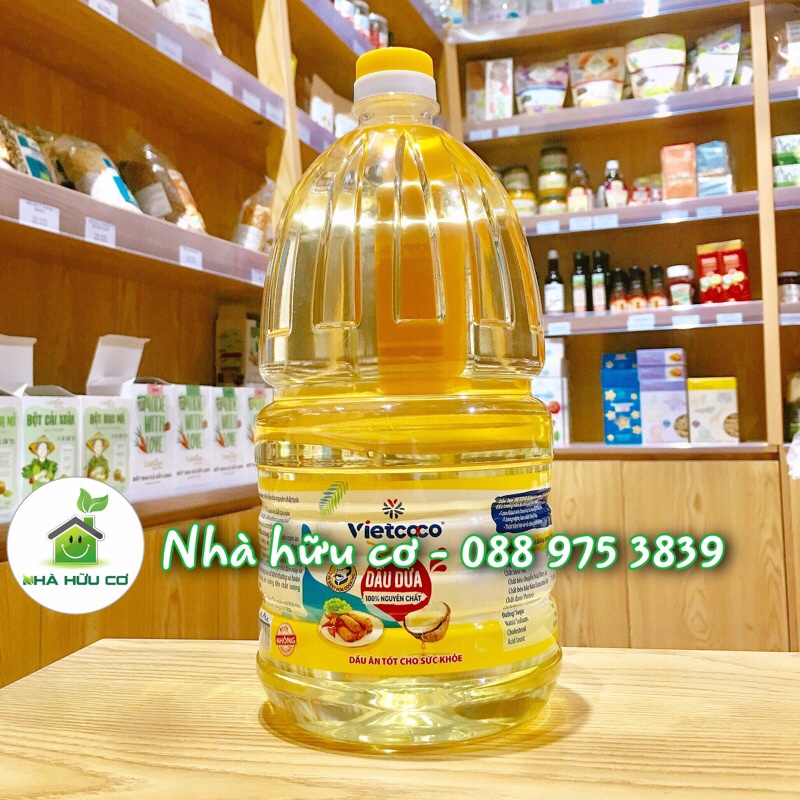 2 lít dầu ăn Vietcoco Dầu dừa Vietcoco Dầu dừa Vietcoco Cooking Oil Nhà Hữu Cơ