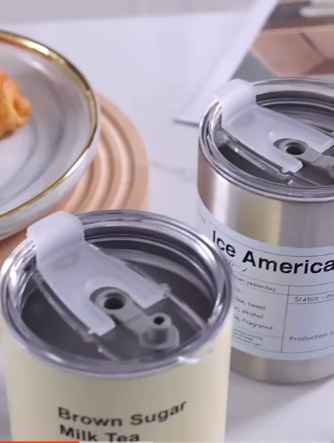 [HÀNG SẴN - GIAO NHANH 2H] Ly giữ nhiệt inox 304 Iced Americano Melli không gỉ, Cốc giữ nhiệt kèm ống hút 300/600ml | BigBuy360 - bigbuy360.vn