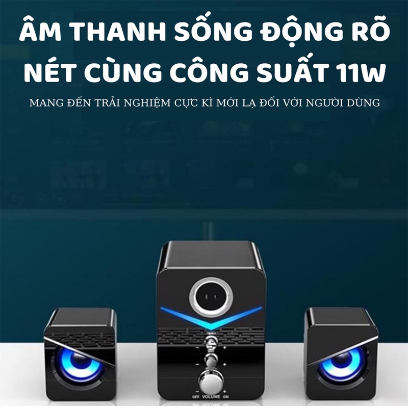 Loa vi tính để bàn MC-PC1 SUPER BASS cực chất, có LED RGB, dòng loa máy tính cao cấp cho laptop, pc, điện thoại