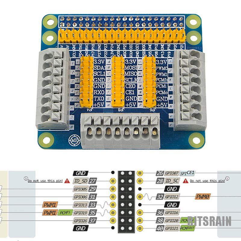 [COD]GPIO Expansion Board Module for Robot DIY Test Compatible Raspberry Pi 4B/3B+/3B