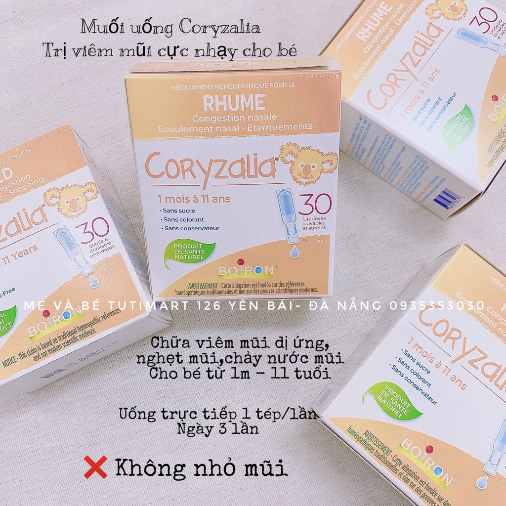 Muối uống đồng căn vi lượng cho bé 1m+ Coryzalia Canada