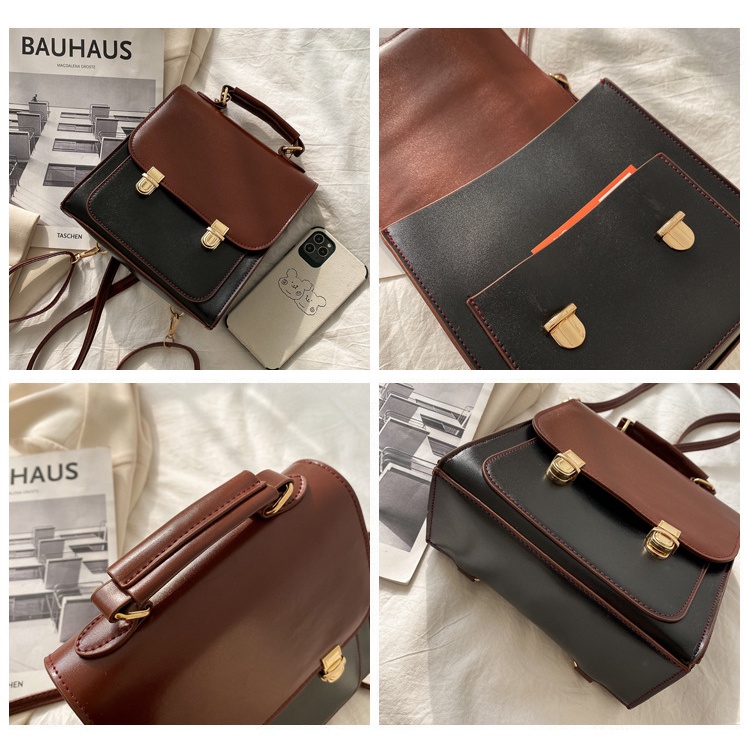 Túi đeo chéo một bên vai đa năng phong cách retro Nhật Bản