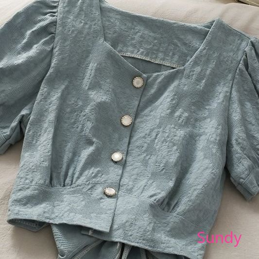 Áo sơ mi 1 hàng nút Retro mùa hè | BigBuy360 - bigbuy360.vn