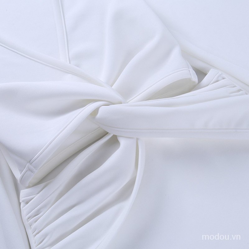 Đầm T5B4 Dáng Ôm Tay Dài Thiết Kế Cổ Chữ V Phong Cách Quyến Rũ