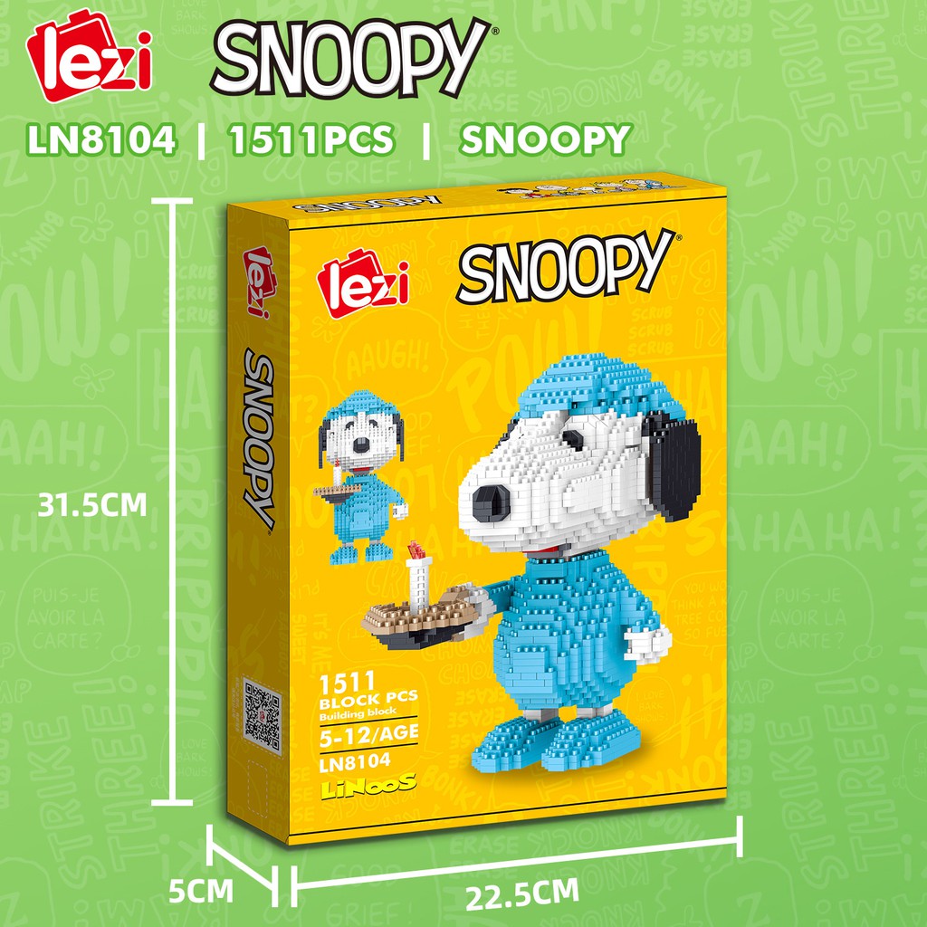 Bộ Đồ Chơi Lắp Ráp Lego Hình Chú Chó Snoopy Đáng Yêu