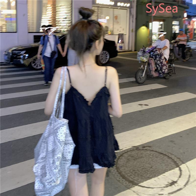 Áo Hai Dây Cổ Chữ V Thời Trang Mùa Hè Hàn Quốc Cho Nữ