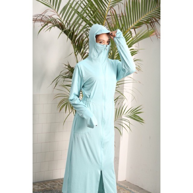 Áo choàng nắng CHIPXINHXK thông hơi kim cương 1 lớp eo chun