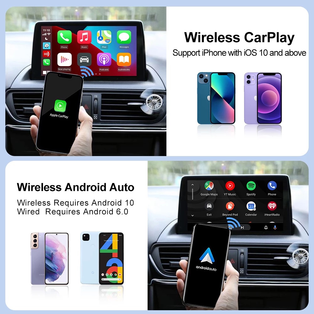 - Carlinkit 4.0-Adapter Android Auto không dây & Carplay không dây cho màn hình nguyên bản. Model CPC200-CP2A