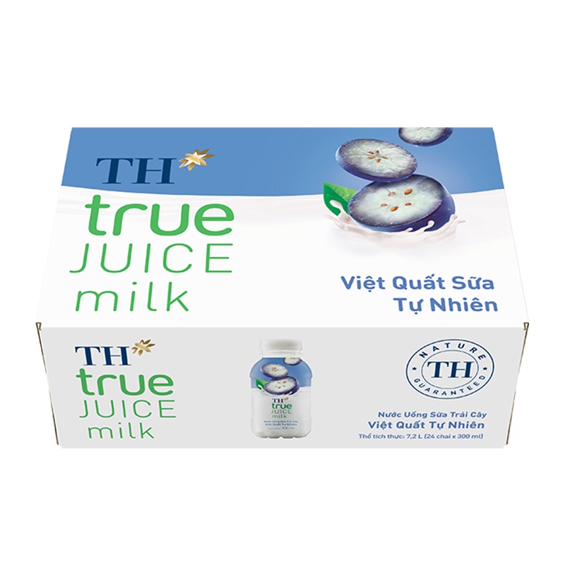 THÙNG 24 CHAI 300ML NƯỚC UỐNG SỮA TRÁI CÂY TH TRUE JUICE MILK
