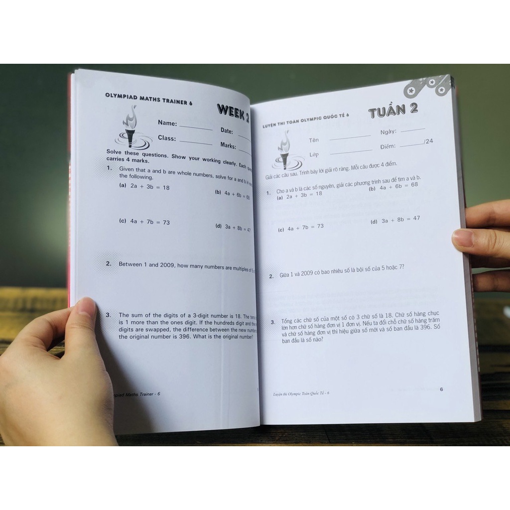 Sách: Luyện thi Olympic Toán Quốc tế 6 dành cho độ tuổi 13 - 14 tuổi - lớp 7 và lớp 8