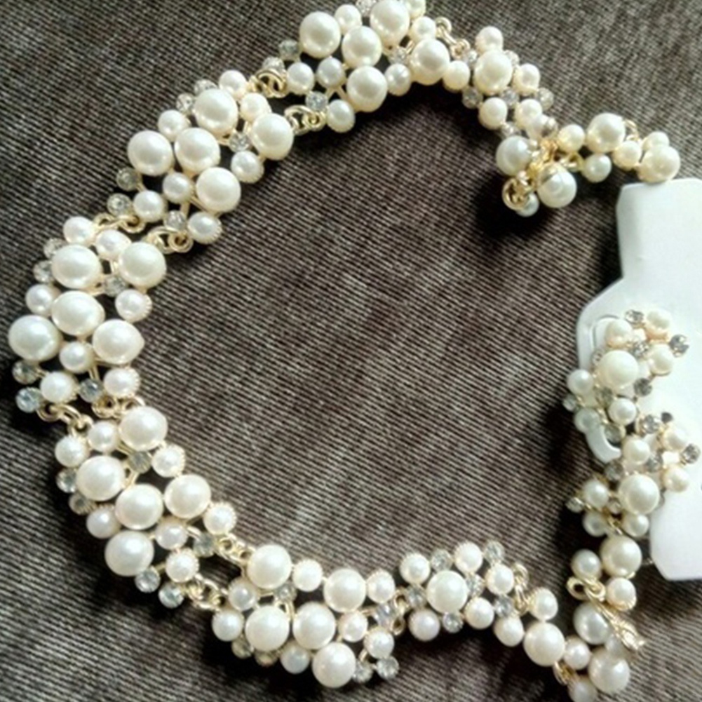 Set 2 Vòng cổ Và Đôi Khuyên Tai Đính Ngọc Trai Giả Thời Trang Dành Cho Nữ