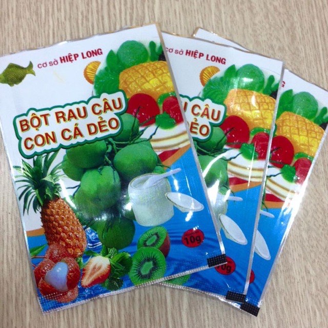 Thạch rau câu con cá dẻo, rong biển tự nhiên - 1 gói 10gr