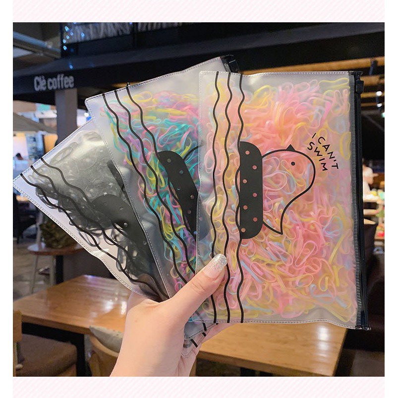 SET 1000 DÂY BUỘC TÓC CAO SU NHIỀU MÀU ĐA NĂNG HAGU THỜI TRANG