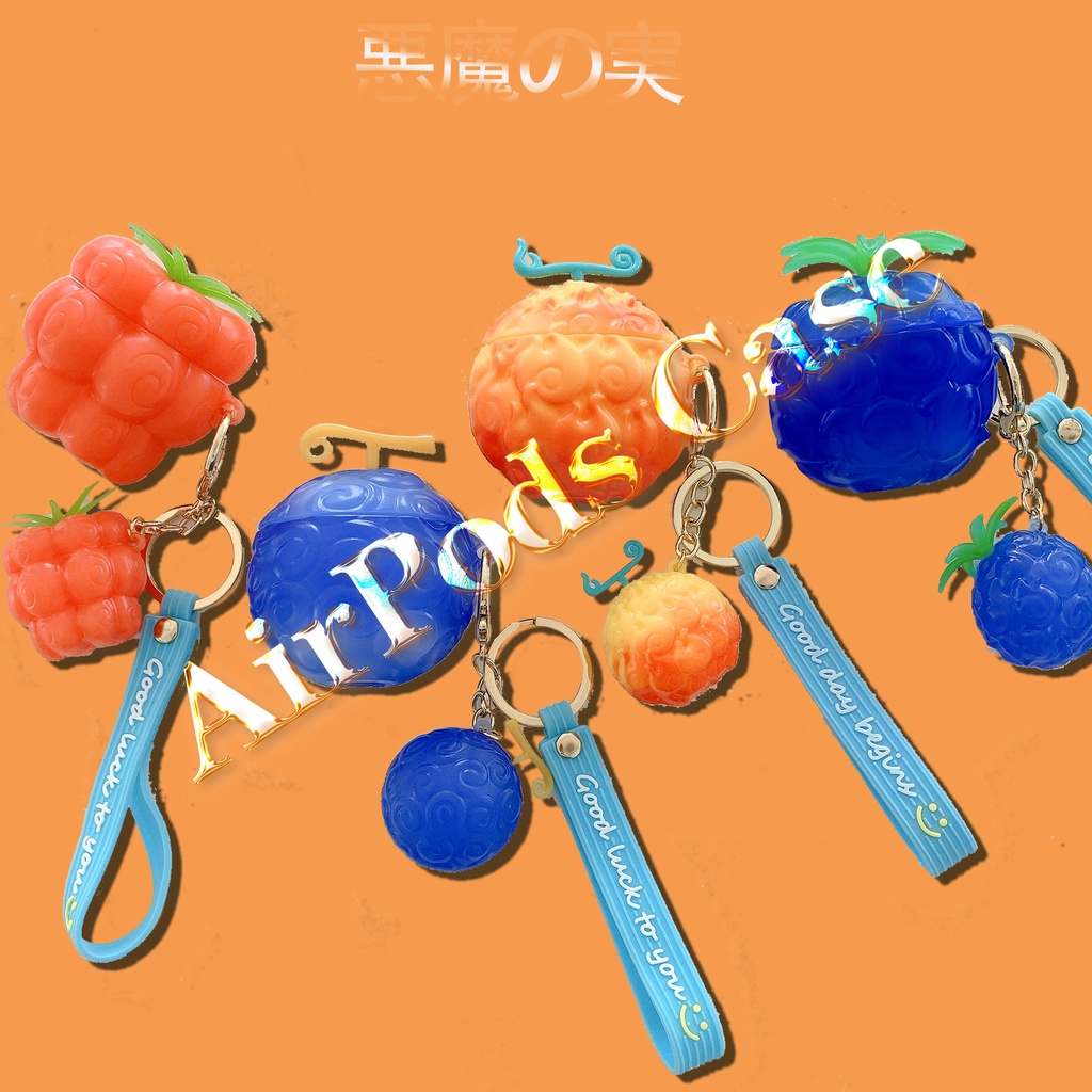 Vỏ Bảo Vệ Hộp Sạc Tai Nghe AirPods3 Pro AirPods3 Bằng Cao Su Họa Tiết Trái Cây Ác Quỷ One Piece 2021 Mới Ốp