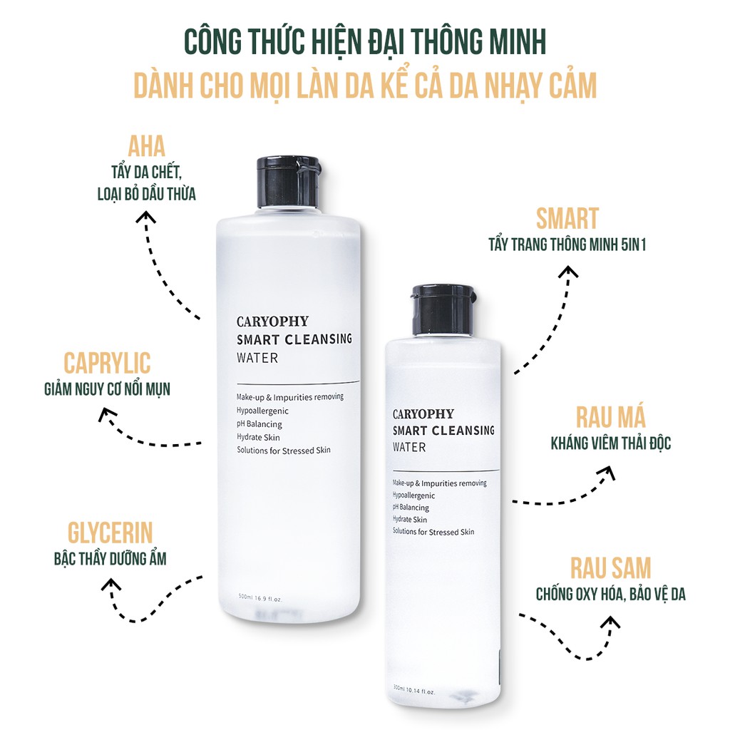 Nước tẩy trang cho da dầu mụn Caryophy smart cleansing water 60ml | BigBuy360 - bigbuy360.vn