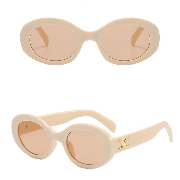 Kính Mát Hình Oval Gọng Nhỏ Phong Cách Vintage Thời Trang Chất Lượng Cao Cho Nữ