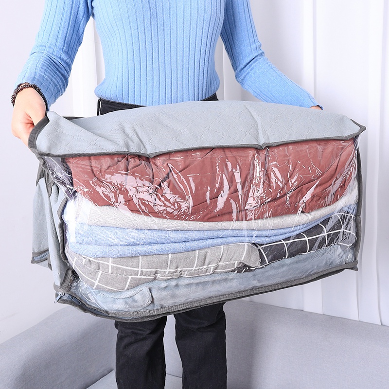 Hộp Đựng Quần Áo/Vớ/Đồ Lót Di Động Bằng Vải Không Dệt Chống Bụi Sức Chứa Lớn Có Thể Gập Gọn Sắp Xếp Gọn Gàng