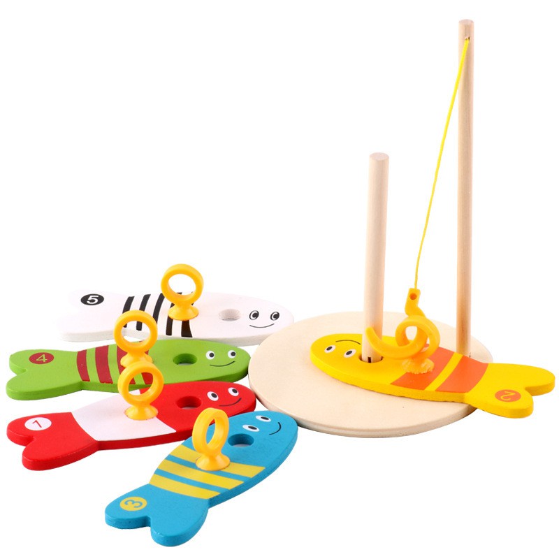 Bộ đồ chơi câu cá bằng gỗ/đồ chơi Montessori