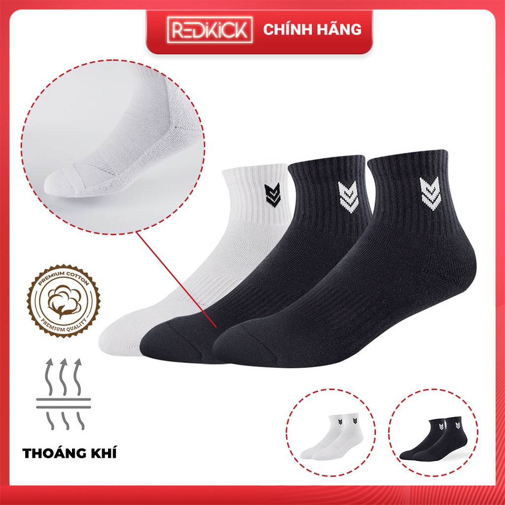 Combo tất thể thao Redikick R02 &amp; 3 đôi R365 thấp chống trượt thoáng khí có đệm cho bóng rổ bóng đá chạy bộ gym nam nữ