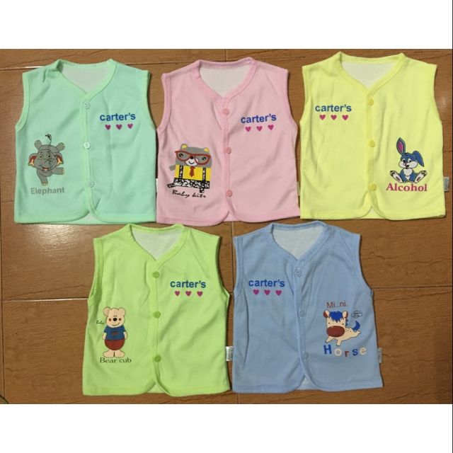 Áo gile nỉ cotton cho bé, áo gile sơ sinh, áo nỉ cho bé