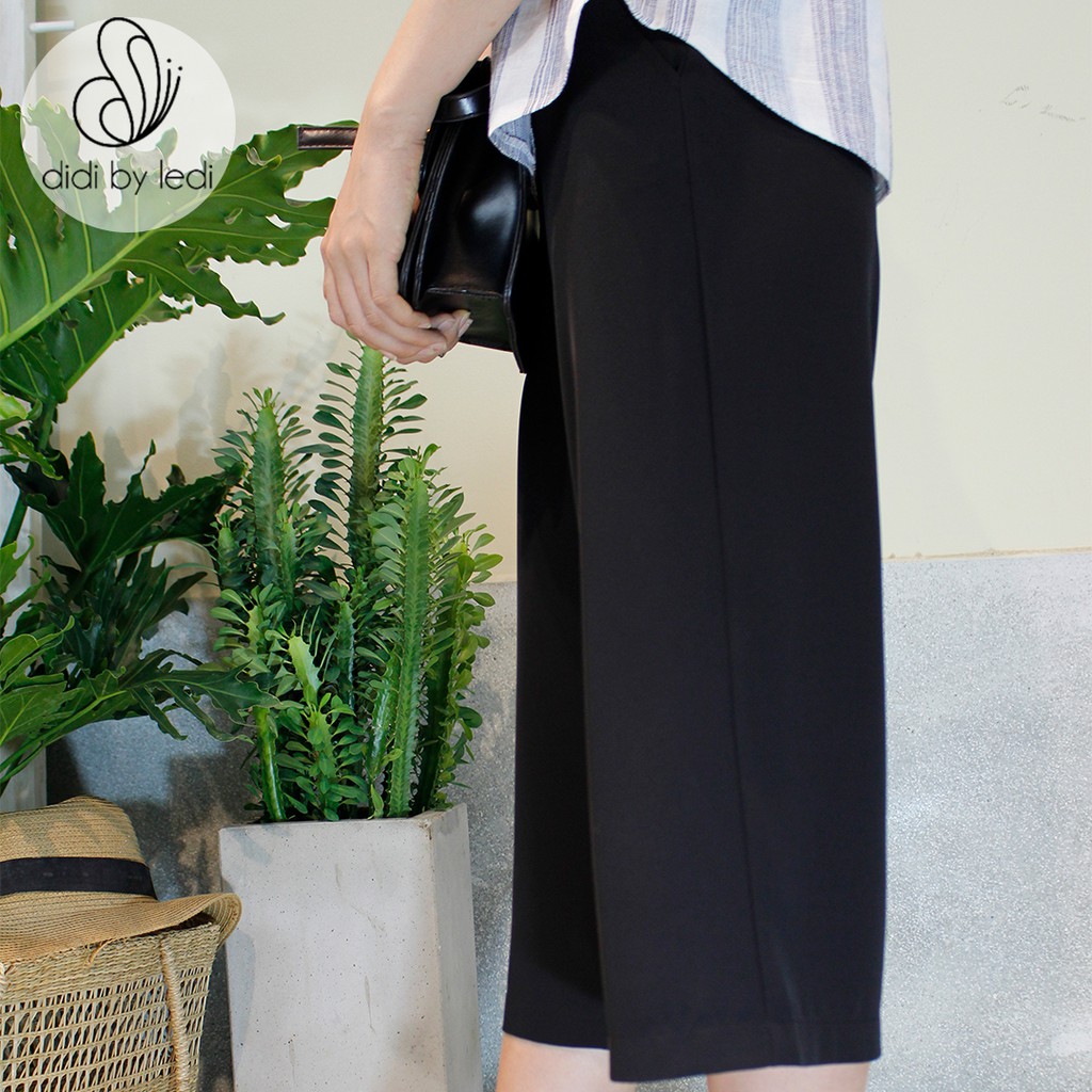 Quần Cullotes ống suông, quần tây nữ màu Da dáng lửng DIDI BY LEDI, vải Visco cao cấp cạp cao size S M L XL XXL - Q531 | BigBuy360 - bigbuy360.vn