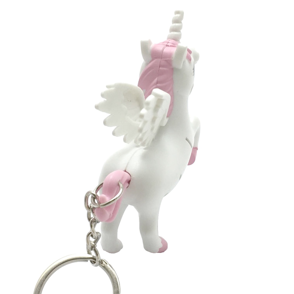 Móc khóa hình ngựa kì lân có đèn LED