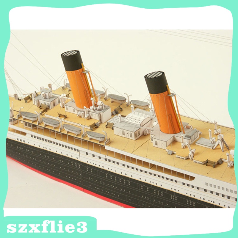 Mô Hình Tàu Titanic 3D Bằng Giấy Tỉ Lệ 1 / 400 Để Bàn Trang Trí DIY