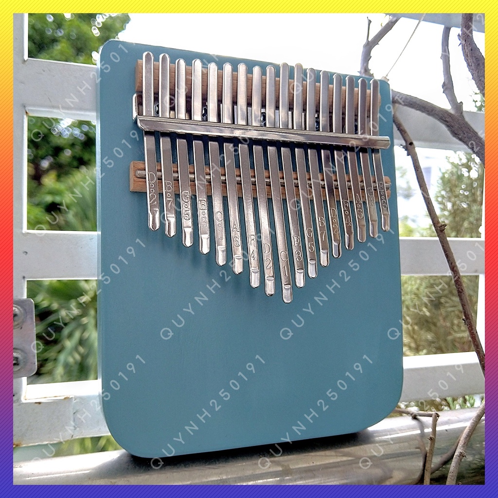 Đàn kalimba 17 phím gỗ nguyên tấm cao cấp âm vang hay - QLBD1316