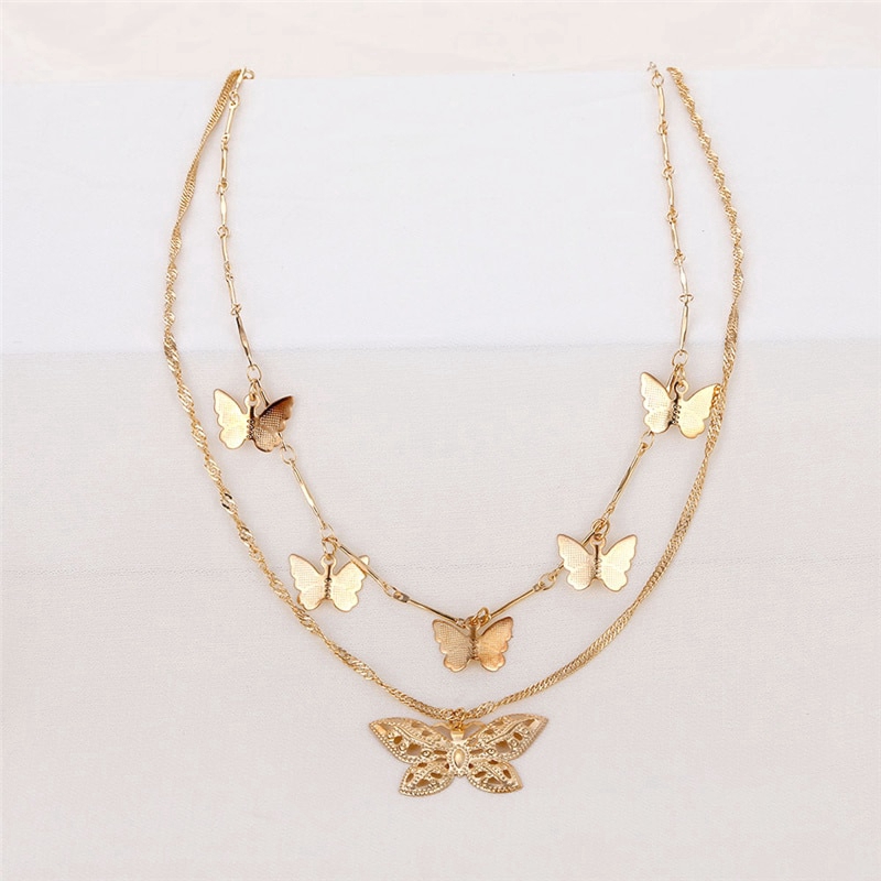 [Mã FASHIONCB232 hoàn tối đa 15K xu đơn 50K] Vòng Cổ Choker Lớp Mặt Hình Bướm Thời Trang Cho Nữ | BigBuy360 - bigbuy360.vn