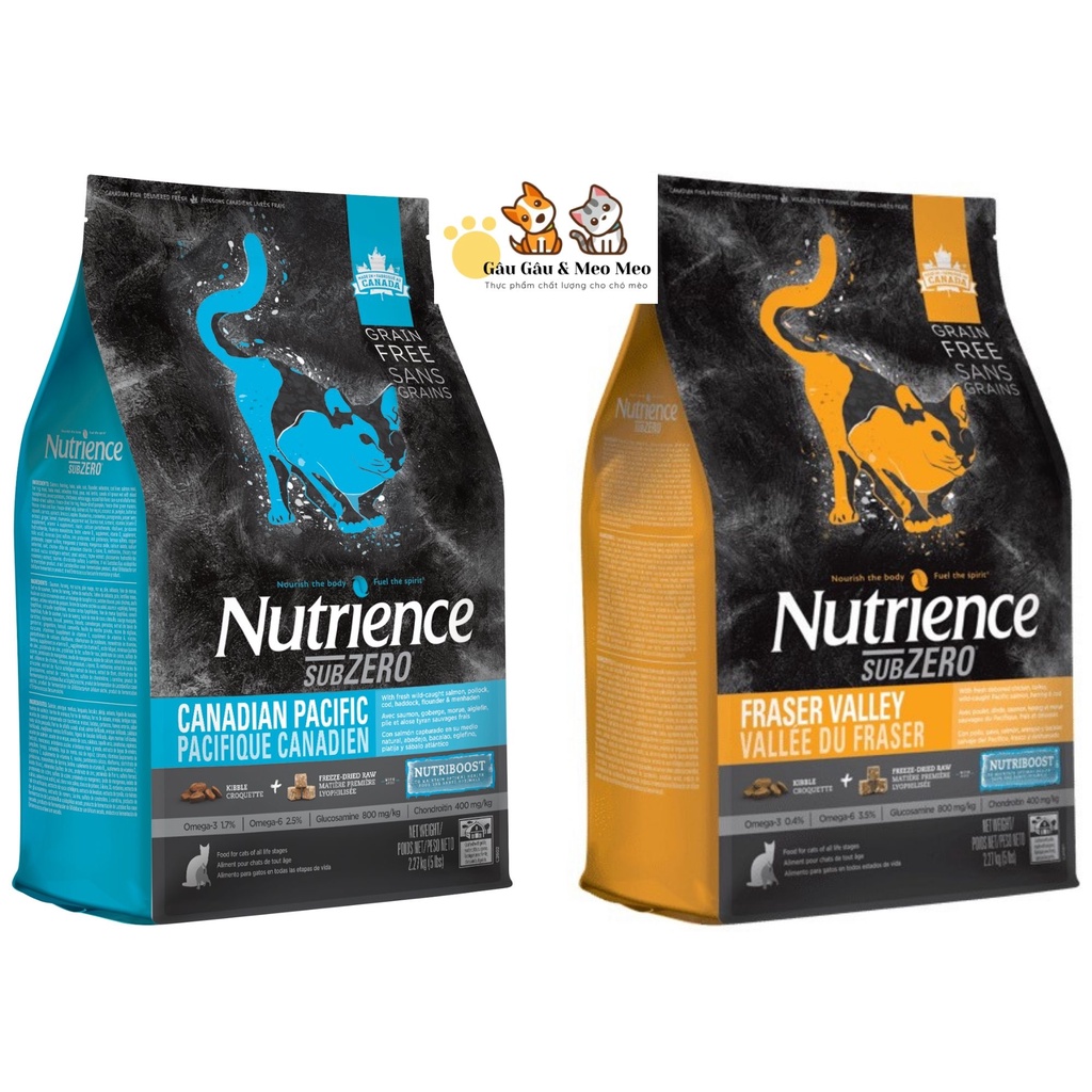 HẠT NUTRIENCE SUBZERO MÈO BAO 2,27KG