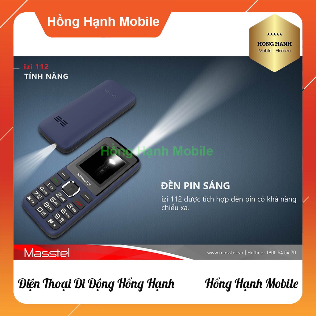 Điện Thoại Masstel iZi 112 - Hàng Chính Hãng - Hồng Hạnh Mobile