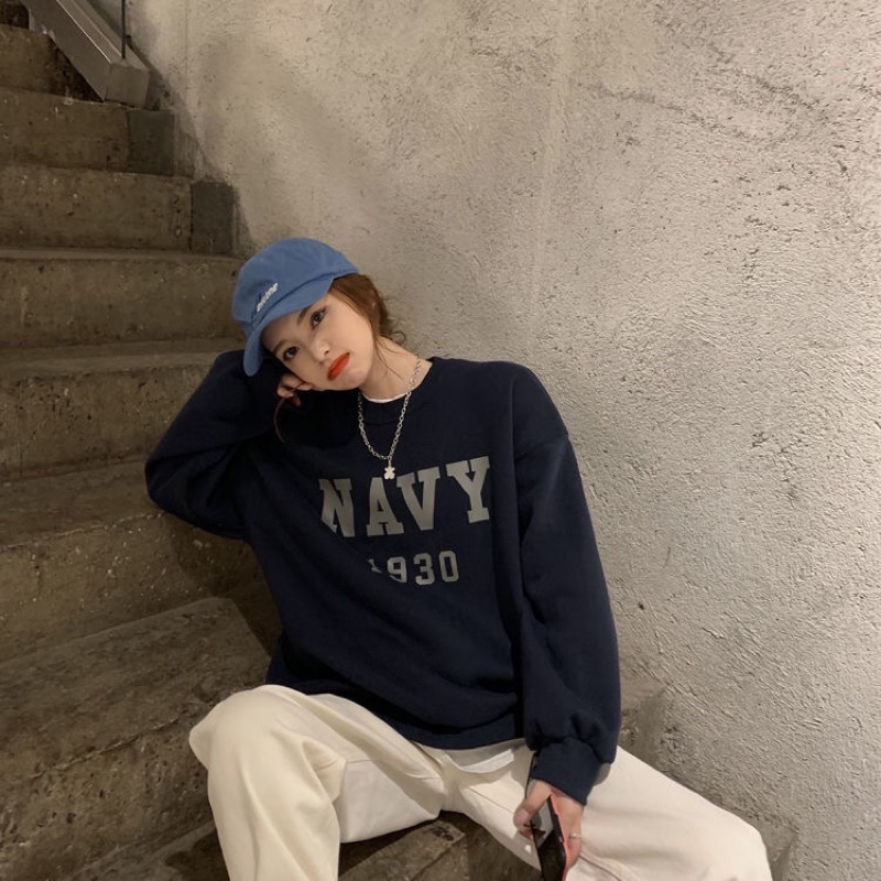 Áo sweater NAVY form rộng cực xinh giá siêu yêu