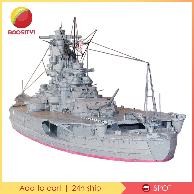 Mô hình tàu chiến Yamato 3D tự lắp ráp
