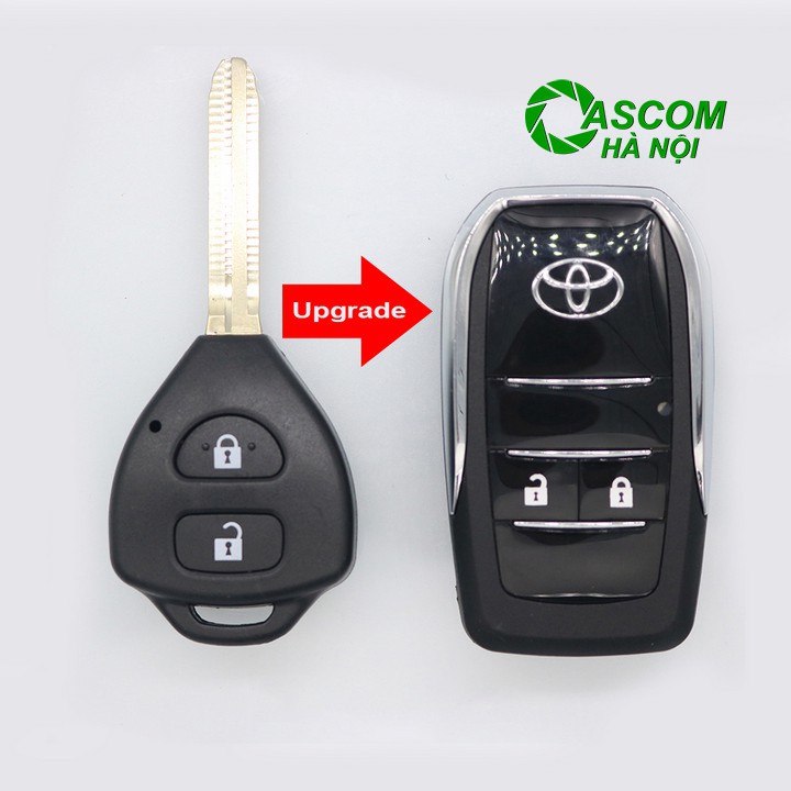 Vỏ chìa khóa-Vỏ độ chìa khóa Toyota Corola,Venza, Yaris, Hilux, Camry, Innova, Vios, Fortuner 2 nút thành mẫu gập Type 1