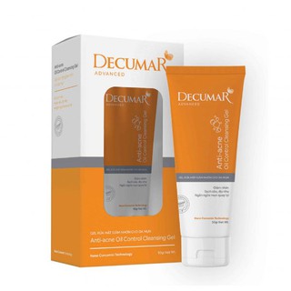 DECURMA advanced Gel rửa mặt giảm nhờn cho da mụn tuýp 50gr