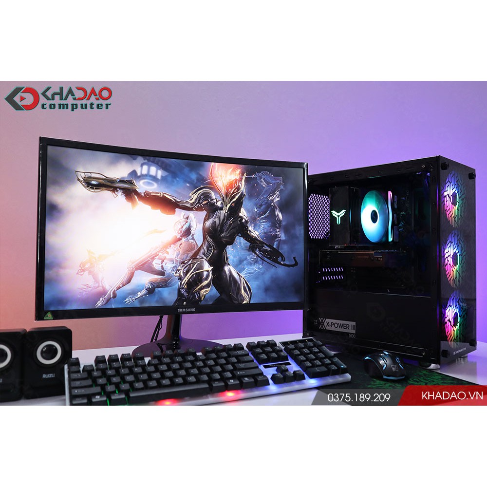 Máy tính chơi game Core I3 + màn hình 24'' cong LOL, CSGO, PUBG, GTA 5, FIFA 4|BH 36 tháng, tặng phím chuột, pad, loa | WebRaoVat - webraovat.net.vn