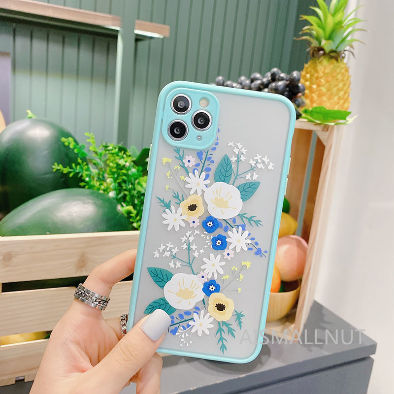 iPhone Case Casing Flowers Grass Anti-fall Is Suitable For iPhone 6 7 8 6plus 7plus 8 8plus X XS XR XSMAX iPhone11 11Pro 11Promax iPhone12 Case AISMALLNUT