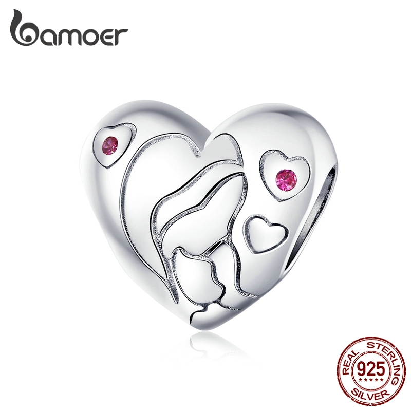 Hạt charm hình trái tim Bamoer dùng xỏ trang sức