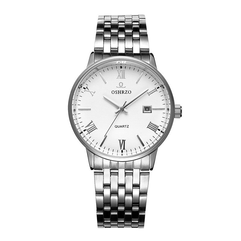 Đồng hồ nam Oshrzo Dây kim loại thép sang trọng + Tặng hộp đồng hồ + Pin