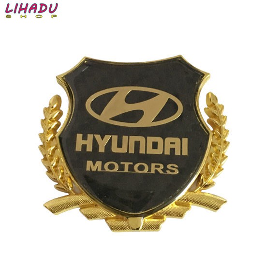 Logo bông lúa trang trí dành cho ô tô các loại (Bộ 2 cái)