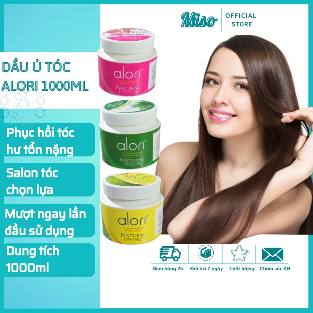 Ủ tóc phục hồi ALORI 1000ml [SIÊU MƯỢT] dầu hấp tóc phục hồi hư tổn sau 1 lần sử dụng - 7 mùi phổ biến