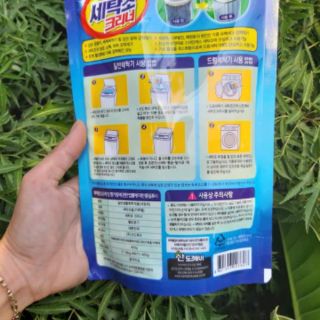 Combo 3 gói bột tẩy vệ sinh lòng máy giặt.