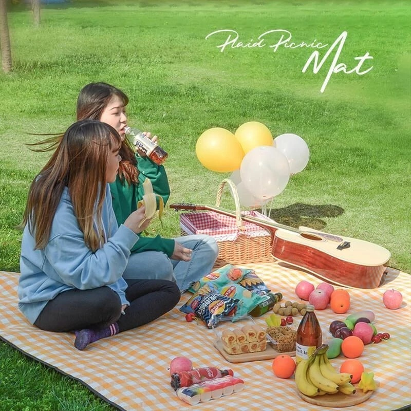 Thảm Đi Picnic Họa Tiết Hoa Chống Thấm Nước Tiện Lợi