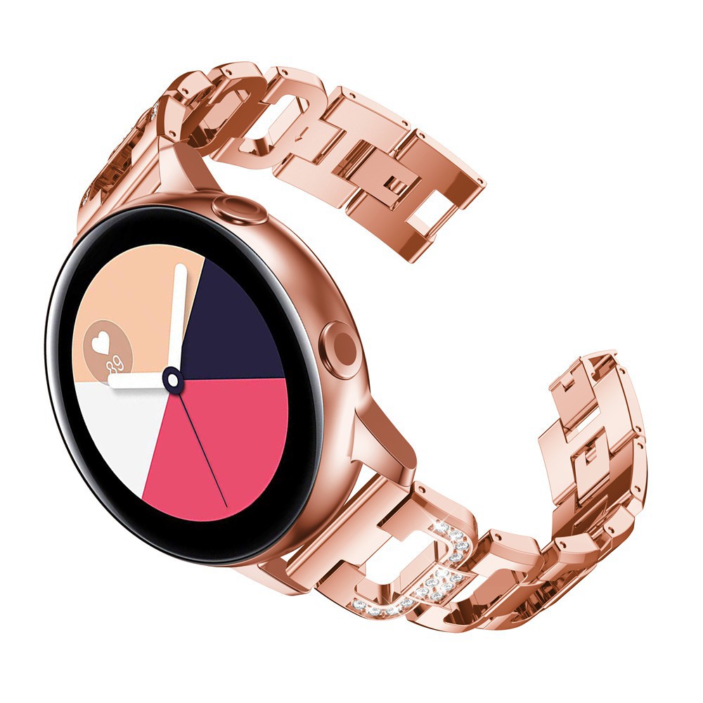 Dây thép không gỉ đính đá thay thế cho đồng đồ Samsung Galaxy watch 42mm / Galaxy Watch Active /Huami Amazfit BIP lite