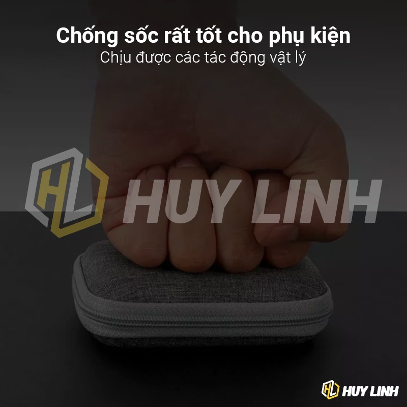 Hộp túi đựng tai nghe phụ kiện Jcally JCBG3 vải cao cấp - Chống rơi, chống thấm kích thước 10x7cm