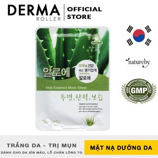 Mặt Nạ Nha Đam NATUREBY Aloe Essence Mask Sheet dưỡng da giảm mụn se khít lỗ chân lông - HÀN QUỐC