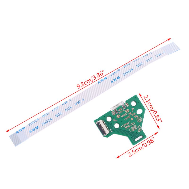 Bảng Mạch Sạc Micro USB Thay Thế Chuyên Dụng Cho Bộ Điều Khiển JDS-011 + Cáp Flex 12pin