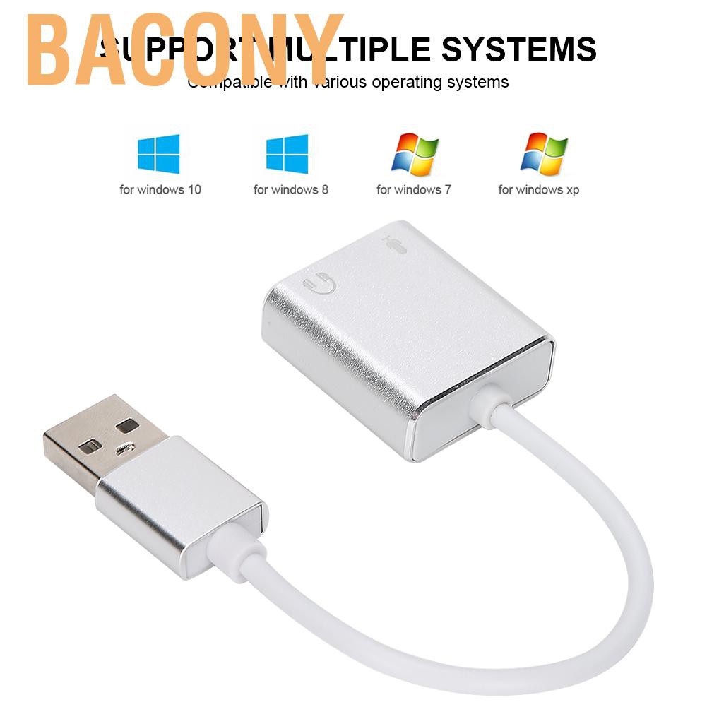 Card Âm Thanh Usb 2.0 2 Trong 1 7.1 Kênh 3d Cho Điện Thoại / Máy Tính Bảng